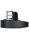 Leather Belt Black Black - PRADA - BALAAN 3