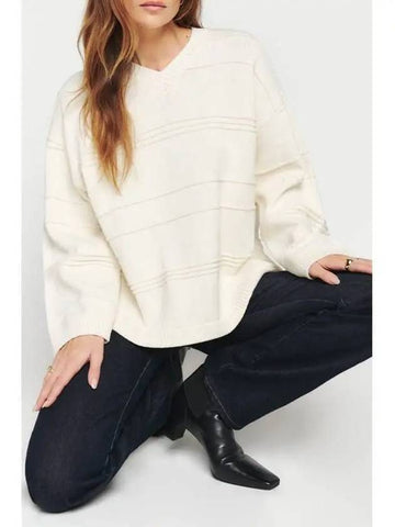 Oversized Cotton Sweater Brandy Ivory - REFORMATION - BALAAN 1