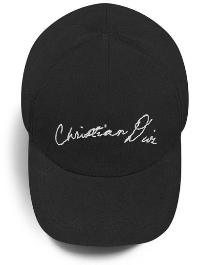 Handwritten Base Ball Cap Black - DIOR - BALAAN 2