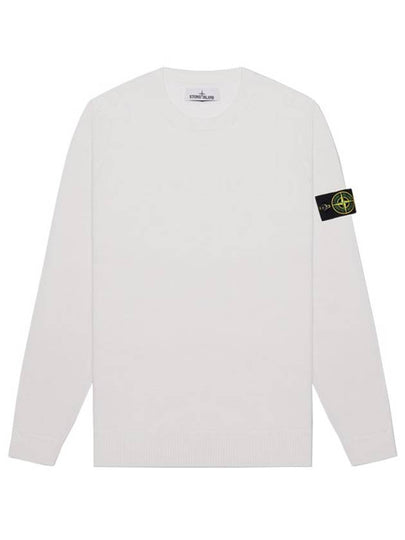 Light Wool Crewneck Knit Top White - STONE ISLAND - BALAAN 2