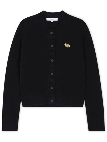 Baby Fox Patch Wool Cardigan Black - MAISON KITSUNE - BALAAN 2