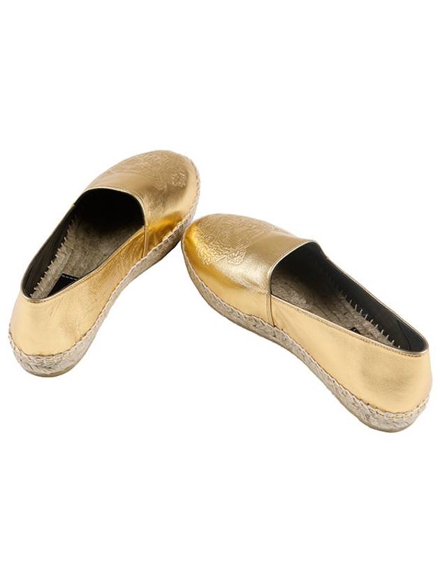 Embossed Metallic Espadrilles Gold - KENZO - BALAAN 7