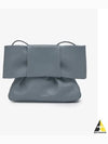 Bow Leather Shoulder Bag Dusty Blue - JIL SANDER - BALAAN 2