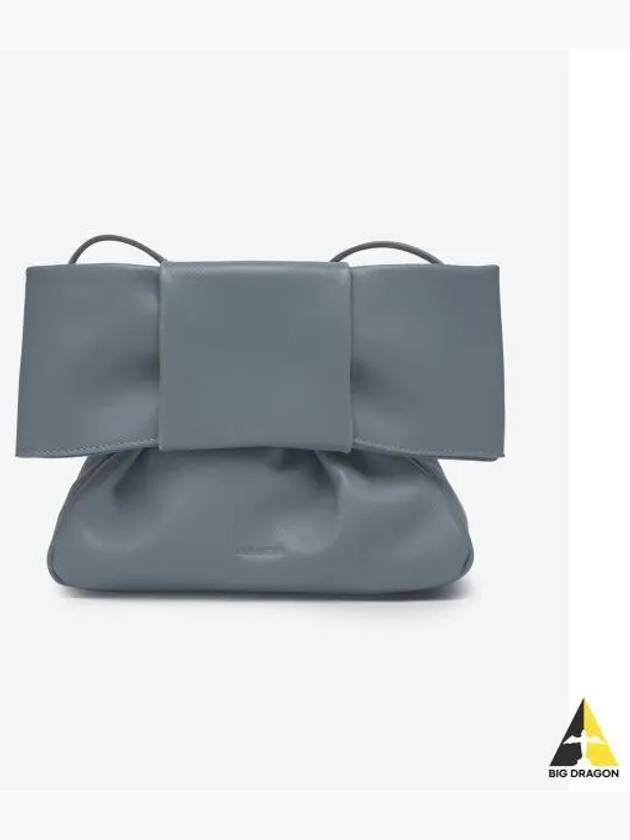 Bow Leather Shoulder Bag Dusty Blue - JIL SANDER - BALAAN 2