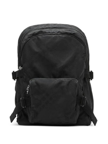 Check Print Jacquard Backpack Black - BURBERRY - BALAAN 1