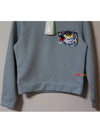 L size sky blue mini tiger embroidery brushed lining neoprene sweatshirt - KENZO - BALAAN 2