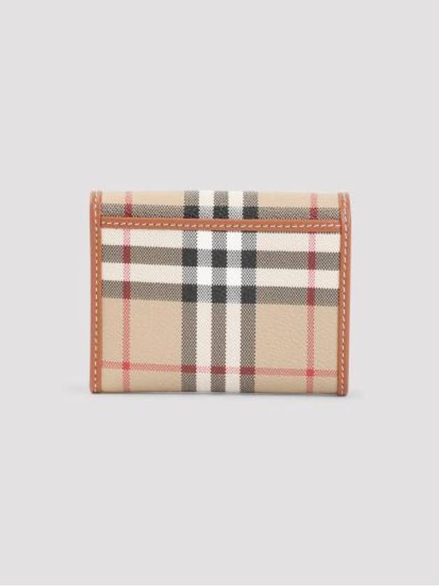 Check Half Wallet Beige - BURBERRY - BALAAN 3