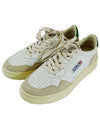 Men's Medalist Leather Low Top Sneakers Green Tab - AUTRY - BALAAN 3