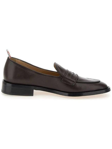 Grosgrain Loop Trim Loafers Brown - THOM BROWNE - BALAAN 1