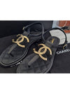 Big logo flip flop women's gold sandals - CHANEL - BALAAN 3