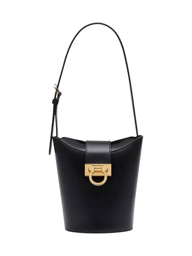 Small Trifolio Shoulder Bag Black - SALVATORE FERRAGAMO - BALAAN 2