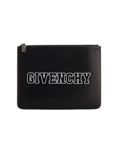 Logo Zipper Clutch Bag Black - GIVENCHY - BALAAN 2