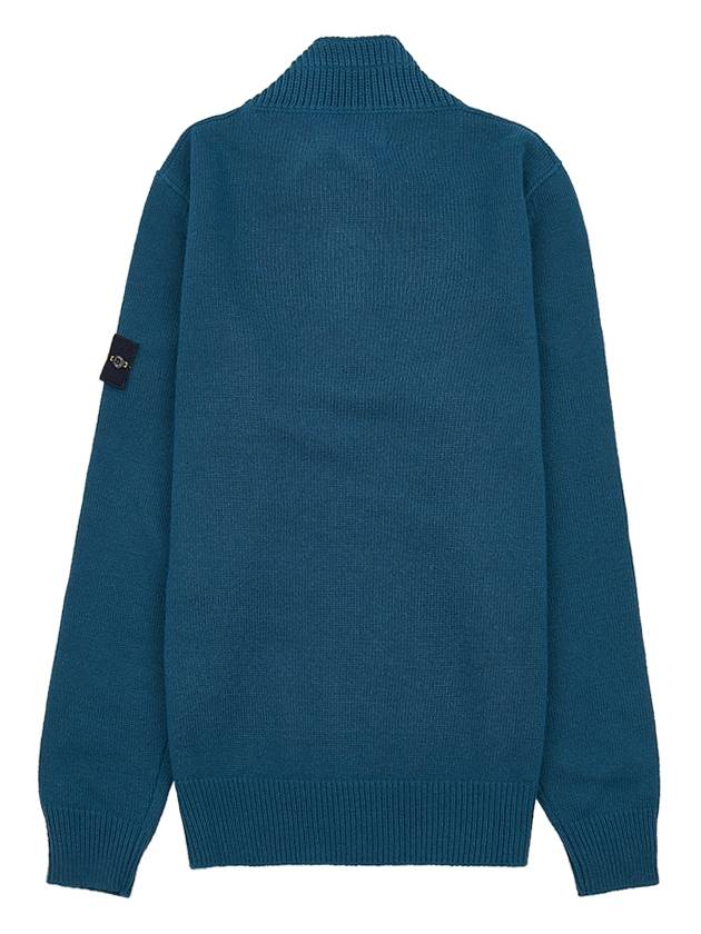 Wappen Patch Button Knit Top Petrol Green - STONE ISLAND - BALAAN 3