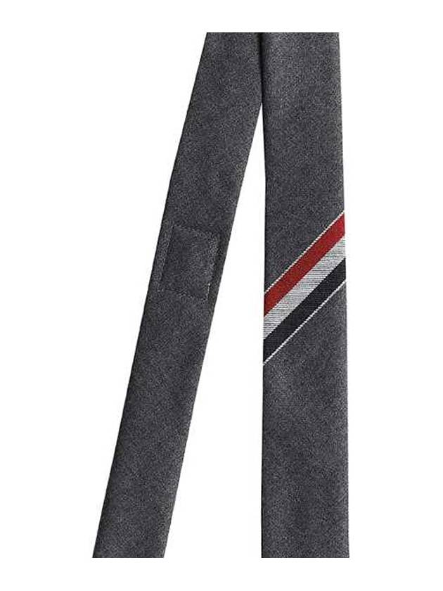 Three-Line Engineer Stripe Wool  Neck Tie Dark Grey - THOM BROWNE - BALAAN 6