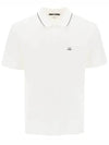 Stretch Piquet Regular Striped Collar Polo Shirt White - CP COMPANY - BALAAN 2