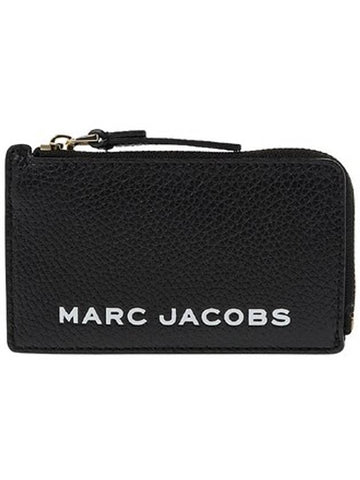 Logo Bold Zipper Card Wallet New Black - MARC JACOBS - BALAAN.