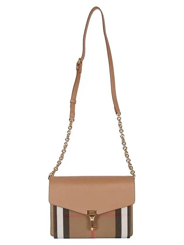 Women's Checked Leather Cross Bag Brown - BURBERRY - BALAAN 9