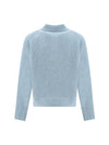 Pullover Knit Polo Shirt Blue - AMI - BALAAN 3