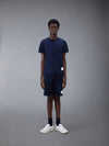 Men's Side Slit Relaxed Short Sleeve T-Shirt Navy - THOM BROWNE - BALAAN 4