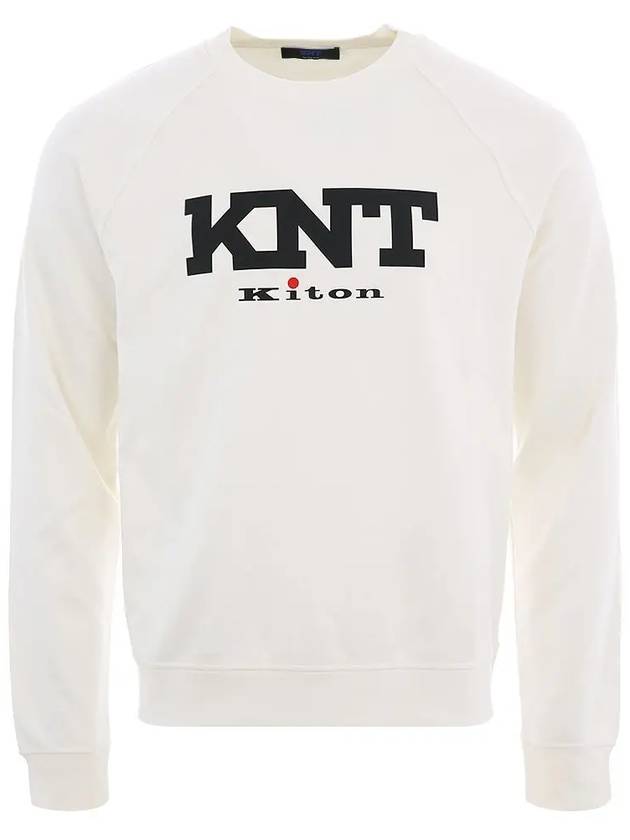 Logo Crewneck Sweatshirt White - KITON - BALAAN 2