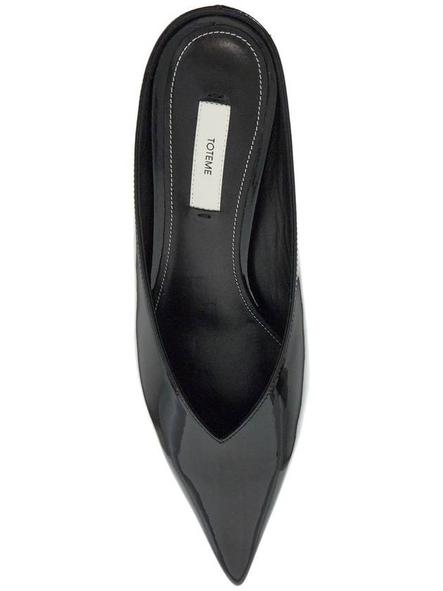 black patent leather wedge mules with pointed toe - TOTEME - BALAAN 2