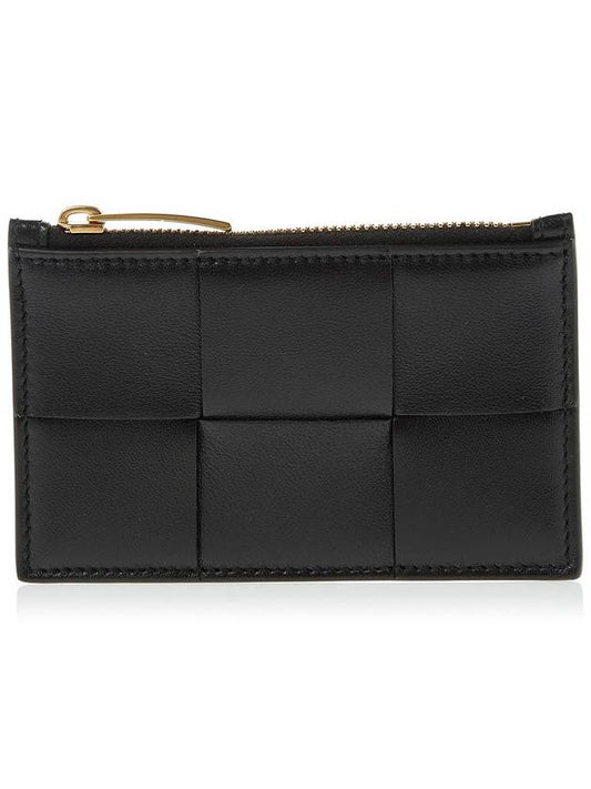 Intrecciato Zipper Card Wallet Black - BOTTEGA VENETA - BALAAN 2