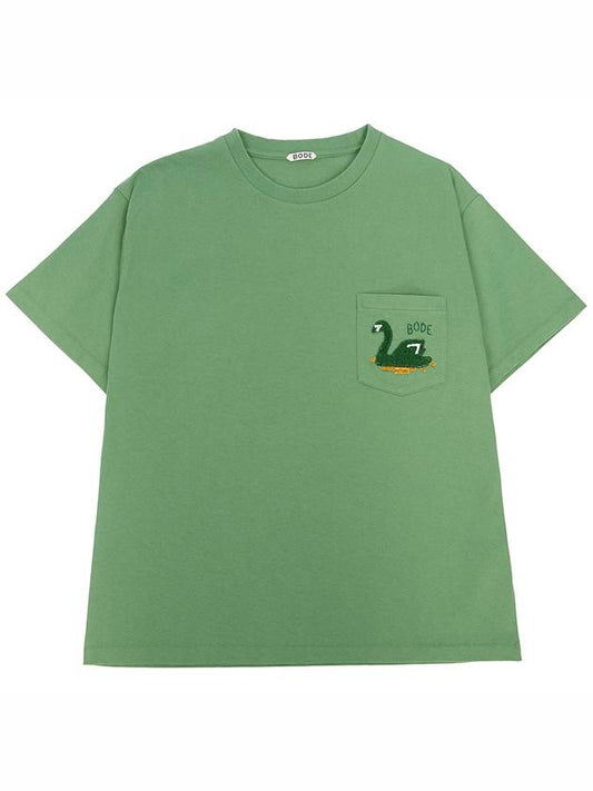 MRF23CS055 GREEN Men s Short Sleeve T Shirt Boxy Fit - BODE - BALAAN 1