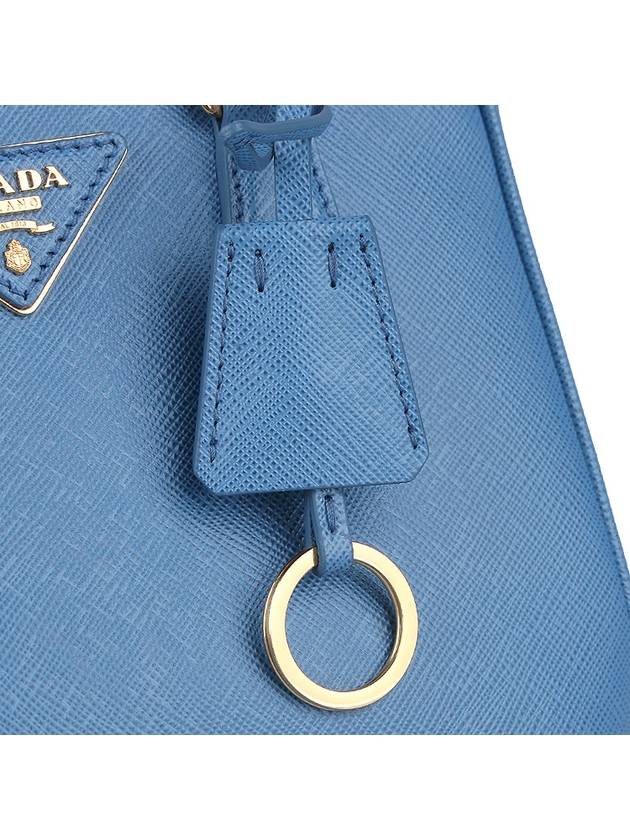 Galleria Saffiano Leather Mini Tote Bag Light Blue - PRADA - BALAAN 9