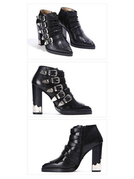 15SS Women's Boots Heel AJ670 PELLE BLACK - TOGA - BALAAN 2