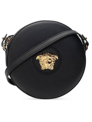 Medusa Logo Round Shoulder Bag Black - VERSACE - BALAAN 1