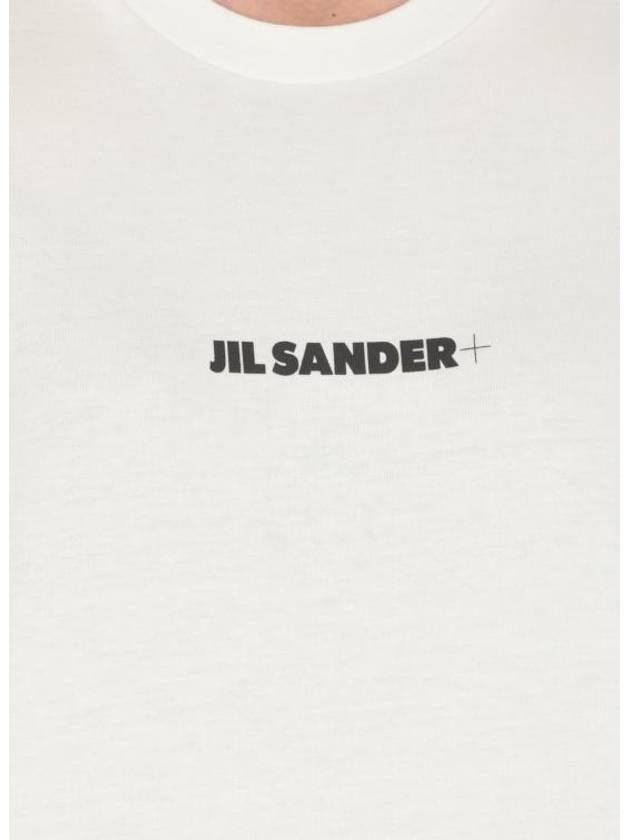 Logo Print Short Sleeve T-Shirt White - JIL SANDER - BALAAN 5