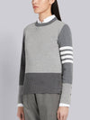 4-Bar Stripe Fun Mix Milano Stitch Merino Wool Knit Top - THOM BROWNE - BALAAN 3