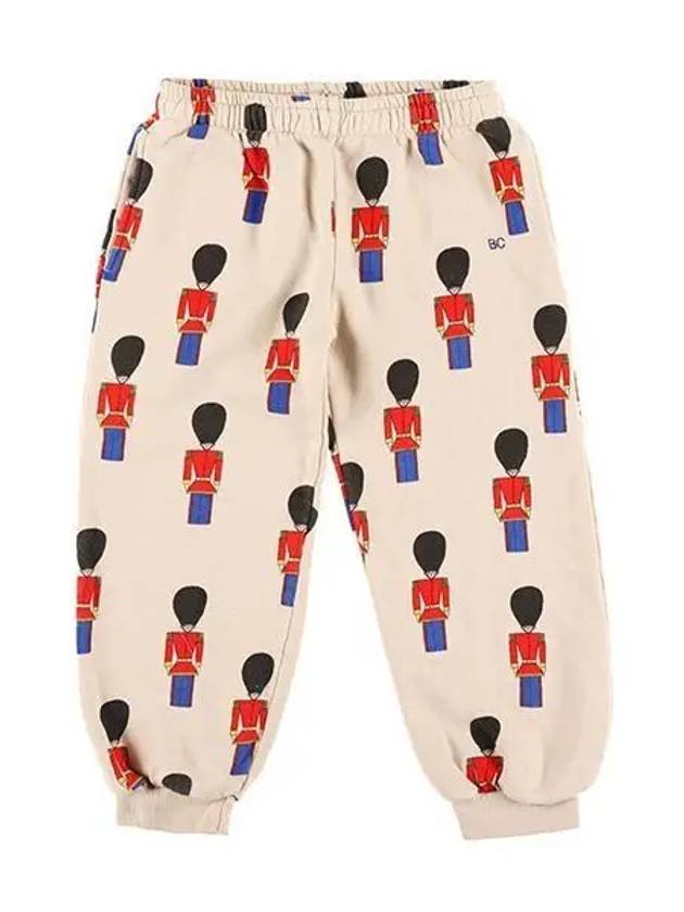 Kids Little Tin Soldiers All Over Jogging Training Pants Beige - BOBO CHOSES - BALAAN 2