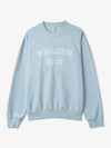 Wellness Club Flock Crew Neck Cotton Sweatshirt Baby Blue - SPORTY & RICH - BALAAN 2