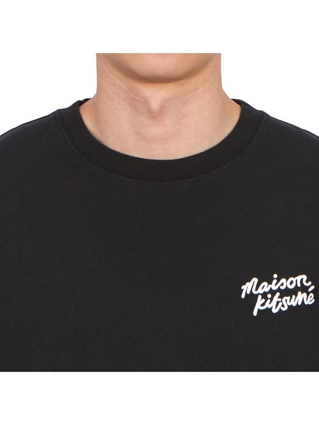 Handwriting Comfort Short Sleeve T-Shirt Black - MAISON KITSUNE - BALAAN 6