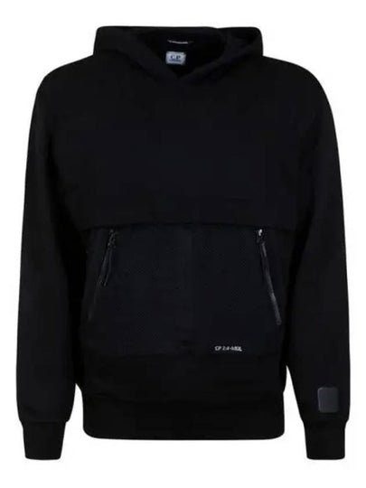 Logo Patch Hoodie Black - CP COMPANY - BALAAN 2