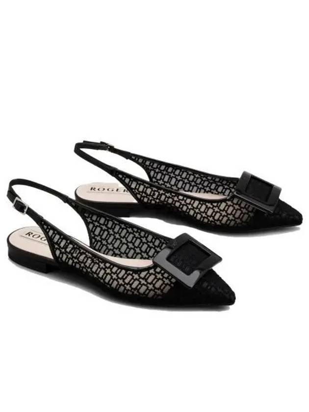 Gommettine Net Slingback Ballet Flats Black - ROGER VIVIER - BALAAN 2