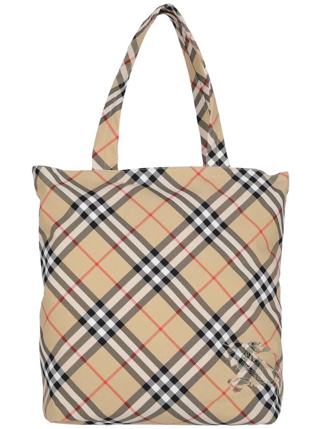 EKD Appliqué Check Tote Bag Sand - BURBERRY - BALAAN 2