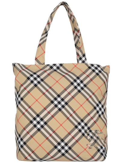 EKD Appliqué Check Tote Bag Sand - BURBERRY - BALAAN 2