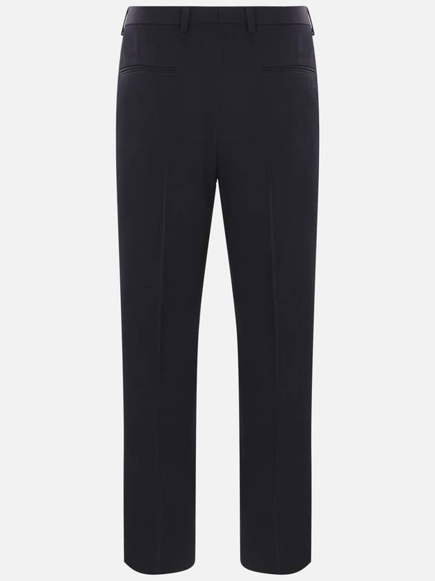 Wool gabardine straight pants navy - GUCCI - BALAAN 3