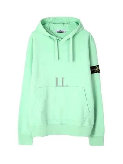 Signature Logo Patch Hoodie Light Green - STONE ISLAND - BALAAN 2