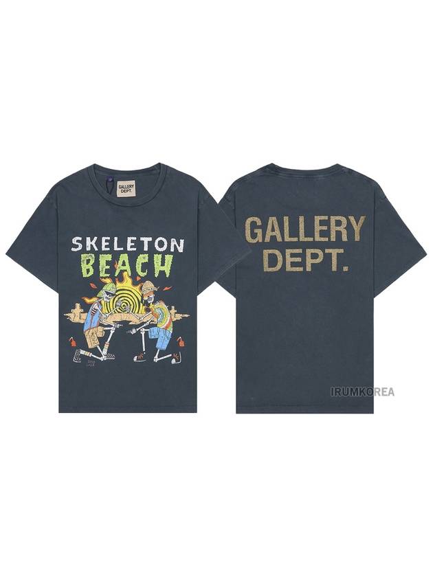 Skeleton Beach Short Sleeve T-Shirt Vintage Black - GALLERY DEPT. - BALAAN 11