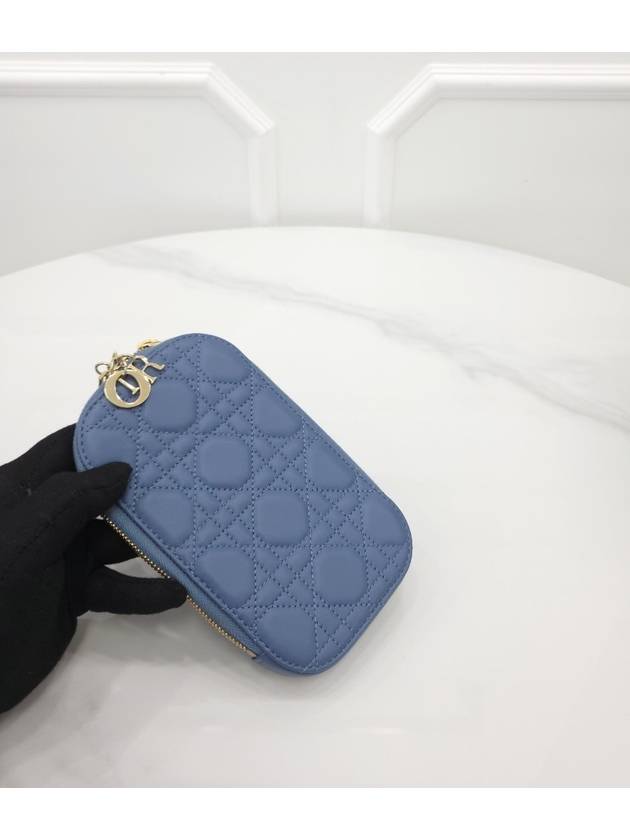 Lady phone holder chain bag blue cannage - DIOR - BALAAN 3