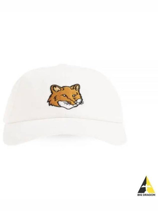 Large Fox Head 6P Ball Cap White - MAISON KITSUNE - BALAAN 2