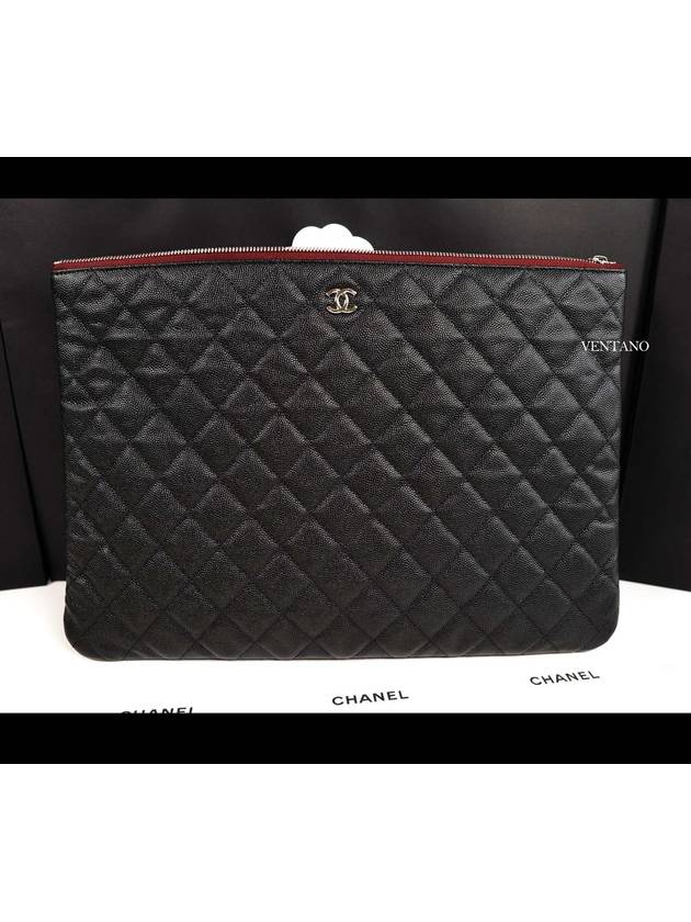 Boy Vintage Silver Hardware Quilted Caviar Zipper Card Wallet Black - CHANEL - BALAAN 2