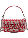 Logo Toile Iconographe Small Shoulder Bag Red - VALENTINO - BALAAN 2