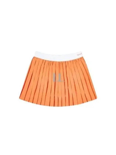 New Serif Pleated Skirt Orange - SPORTY & RICH - BALAAN 2