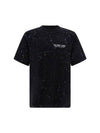 Space Logo Short Sleeve T-Shirt Black - HELMUT LANG - BALAAN 1