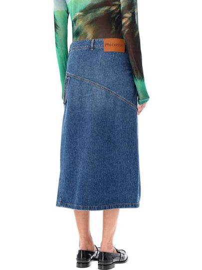 J.W. Anderson Denim Twisted Midi Skirt - JW ANDERSON - BALAAN 2