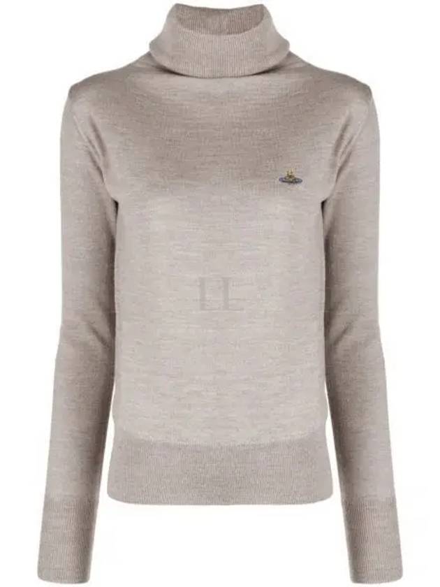 Bea ORB Embroidered Logo Turtleneck Grey - VIVIENNE WESTWOOD - BALAAN 2